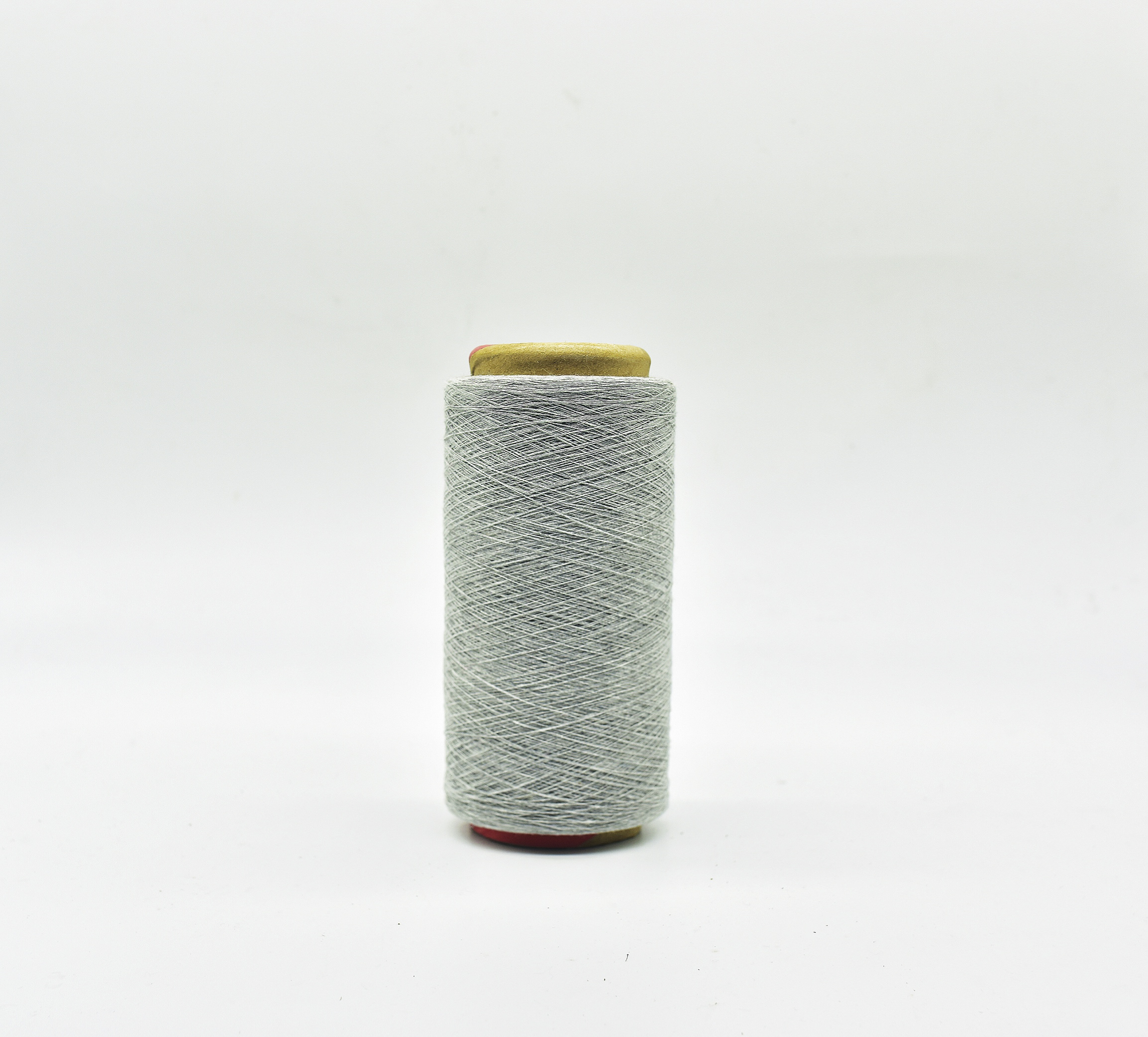 Fio de algodão reciclado cinza melange NE 5S de baixa torção para tricô de luva