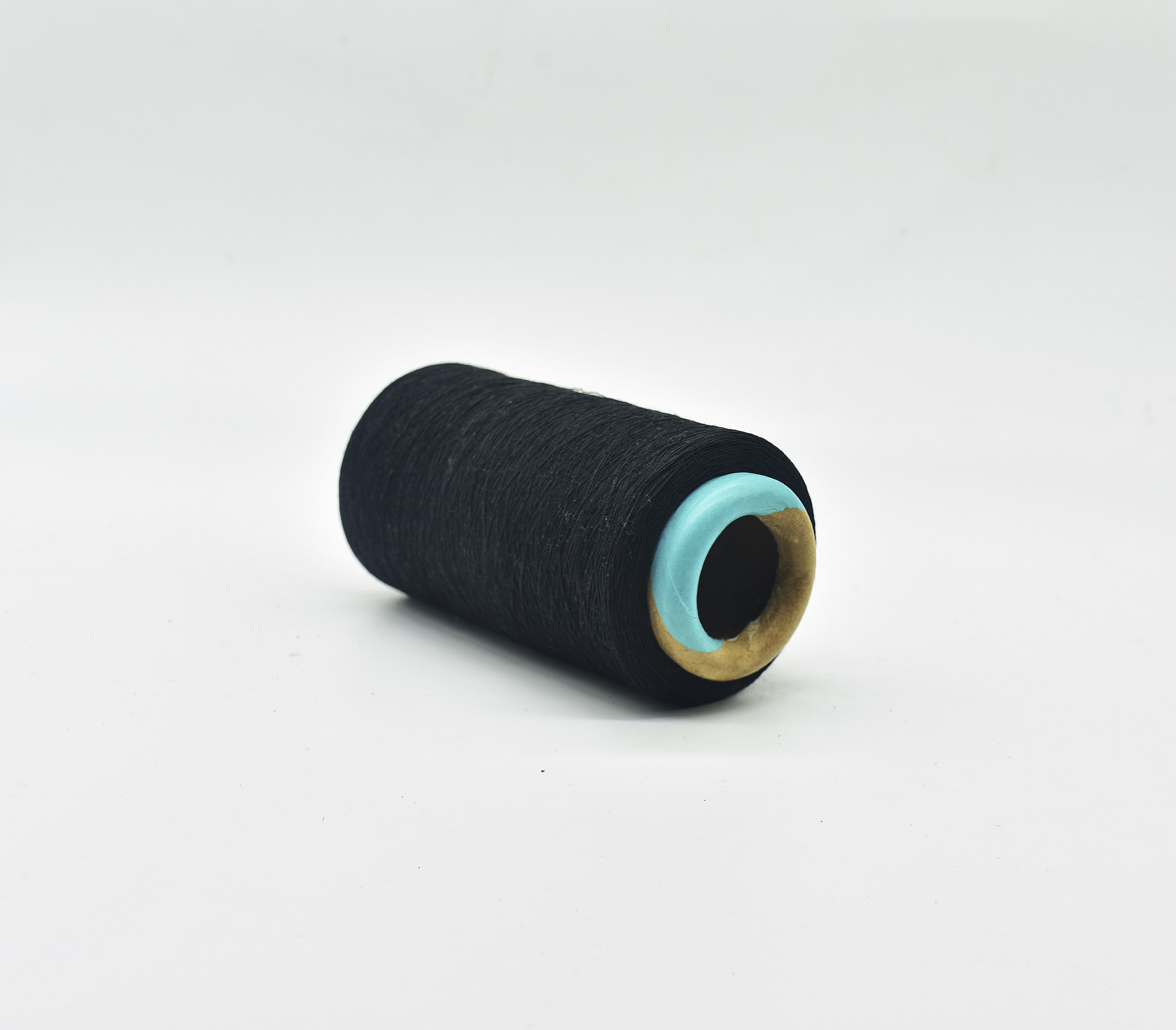 NE 20S Fio de algodão reciclado preto para malha circular
