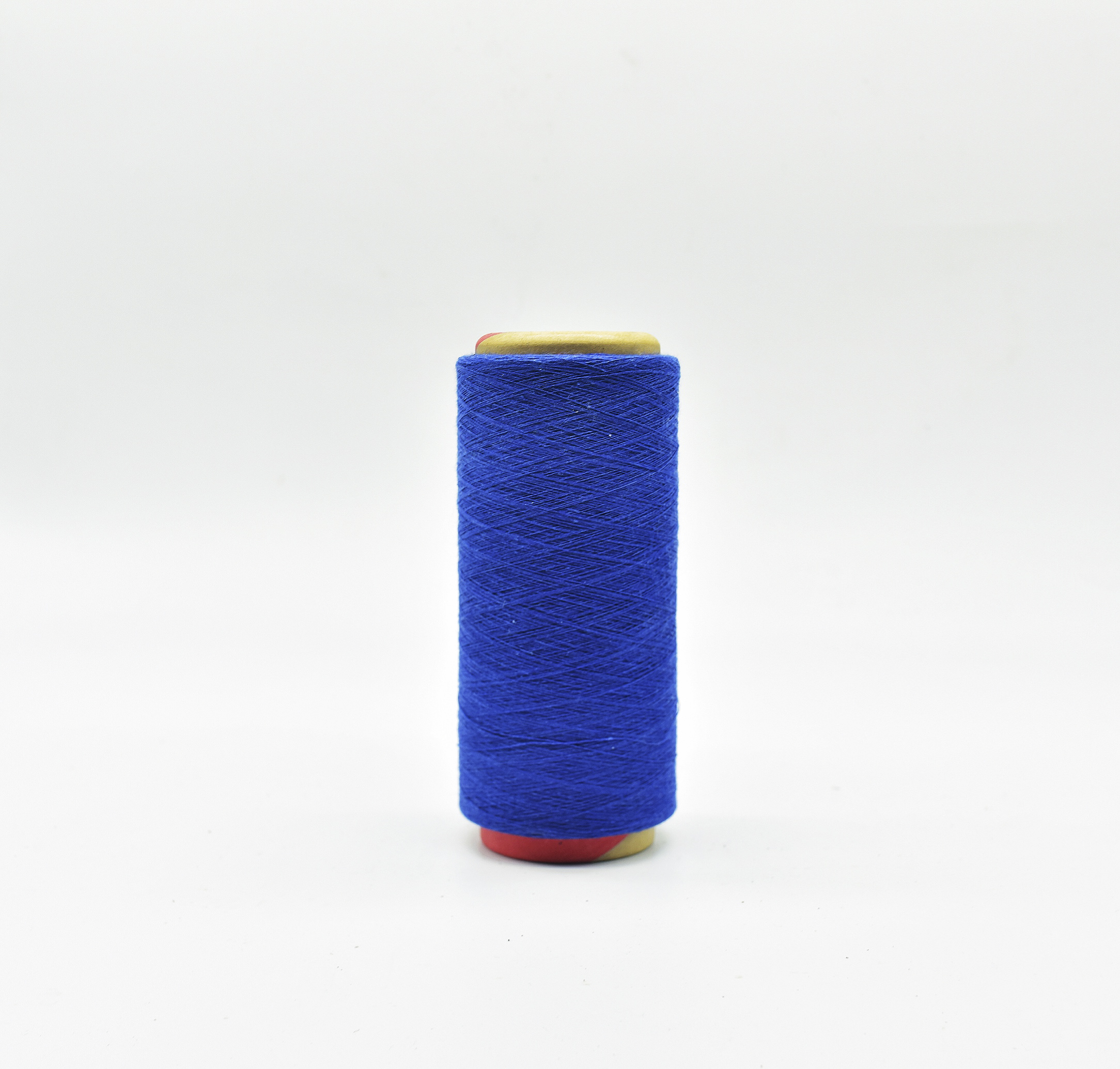 NE 16s roayl blue fio de poliéster de algodão reciclado para meias de tricô