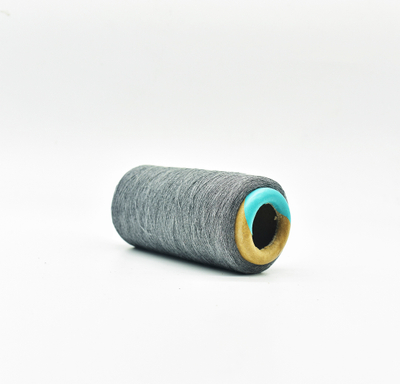Fio de algodão reciclado cinza melange NE 6S de baixa torção para tricô de luva